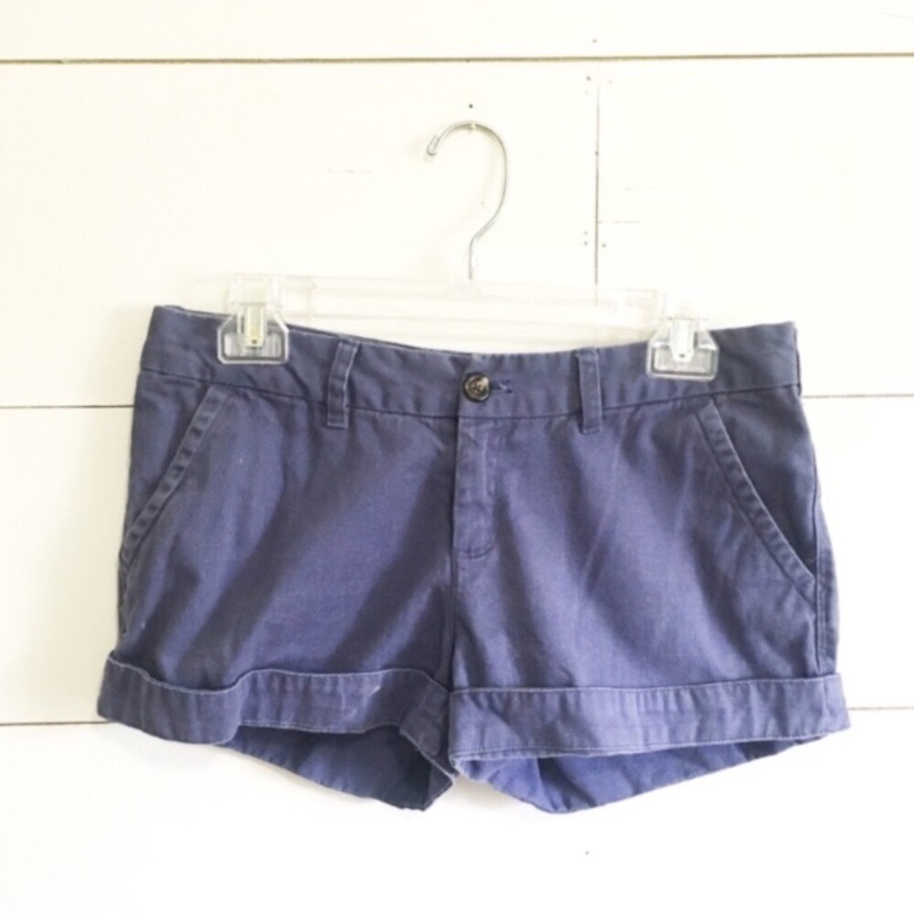 F21 purple denim shorts